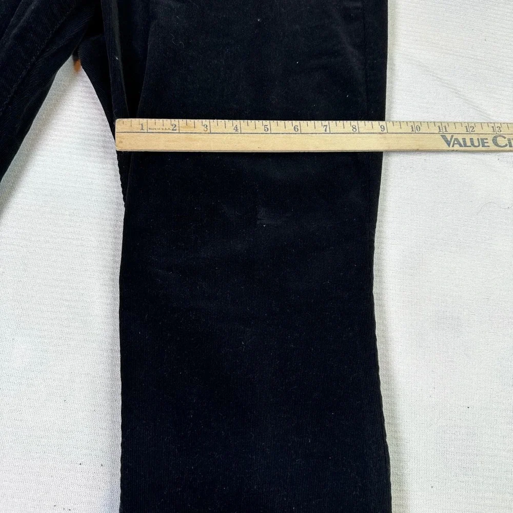 Talbots Black Corduroy‎ Straight Leg Pants Women Size 16P Career Office Preppy